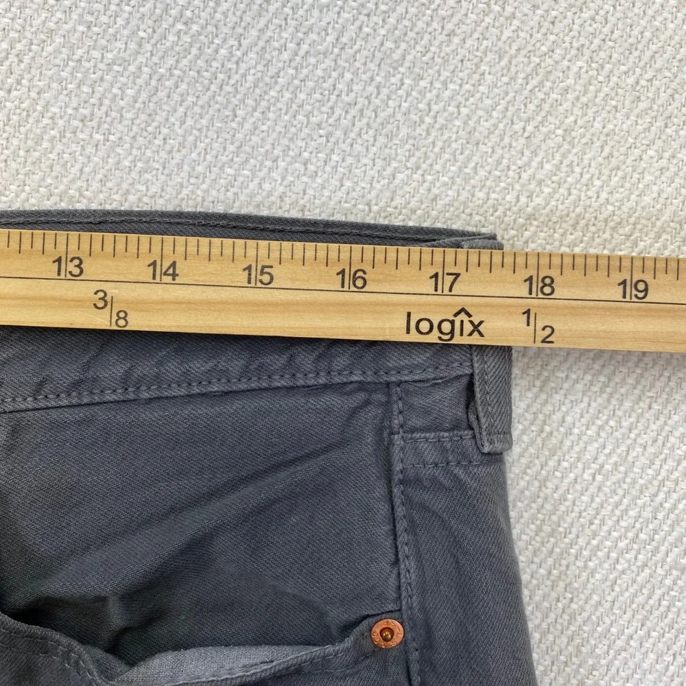 Levi's 501 Original Fit Jeans Mens 34x32 Gray Button Fly Straight Leg 00501-2220